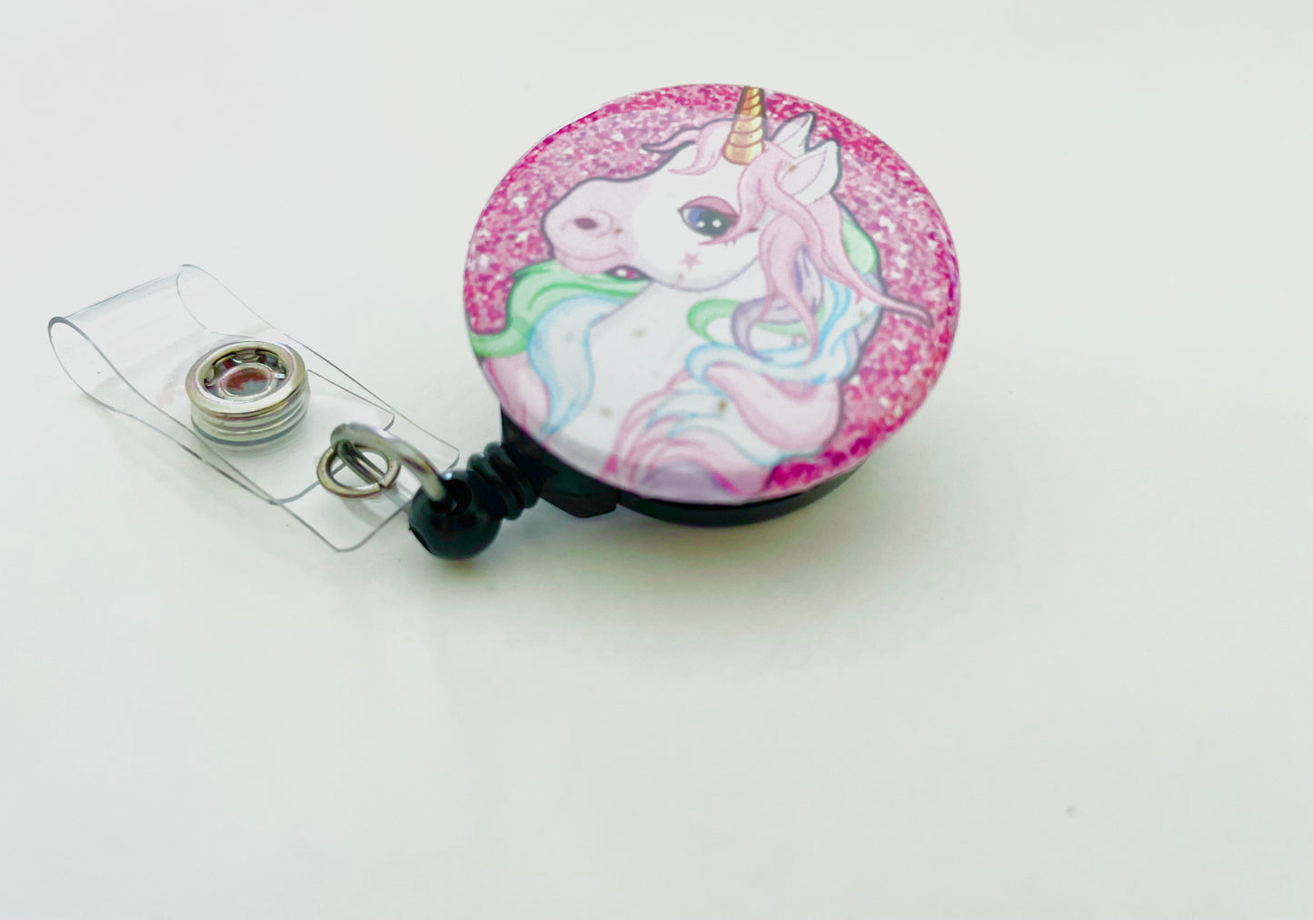 Pink Unicorn Badge Reel