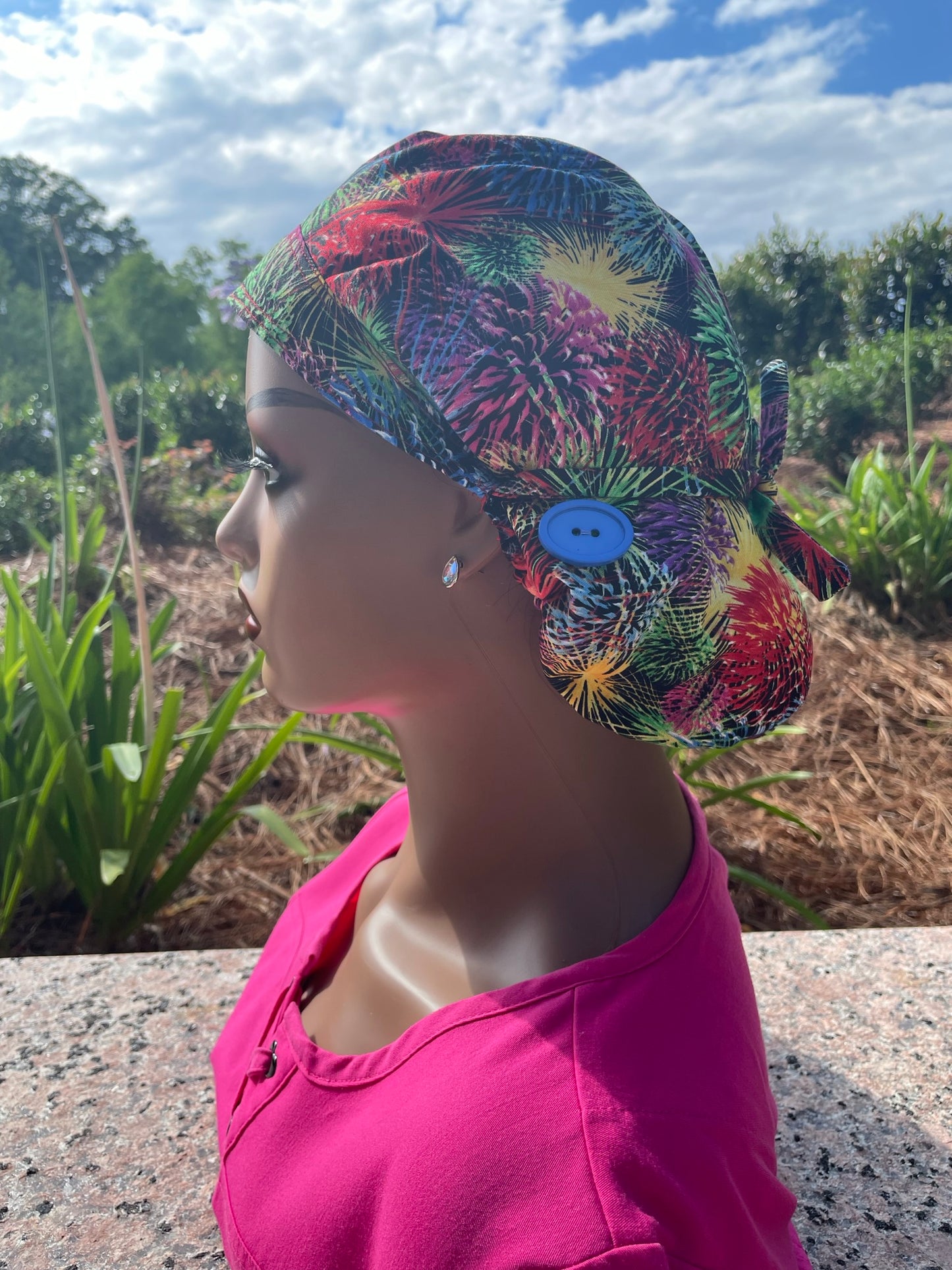 Colorburst Scrub Cap-Satin Lined