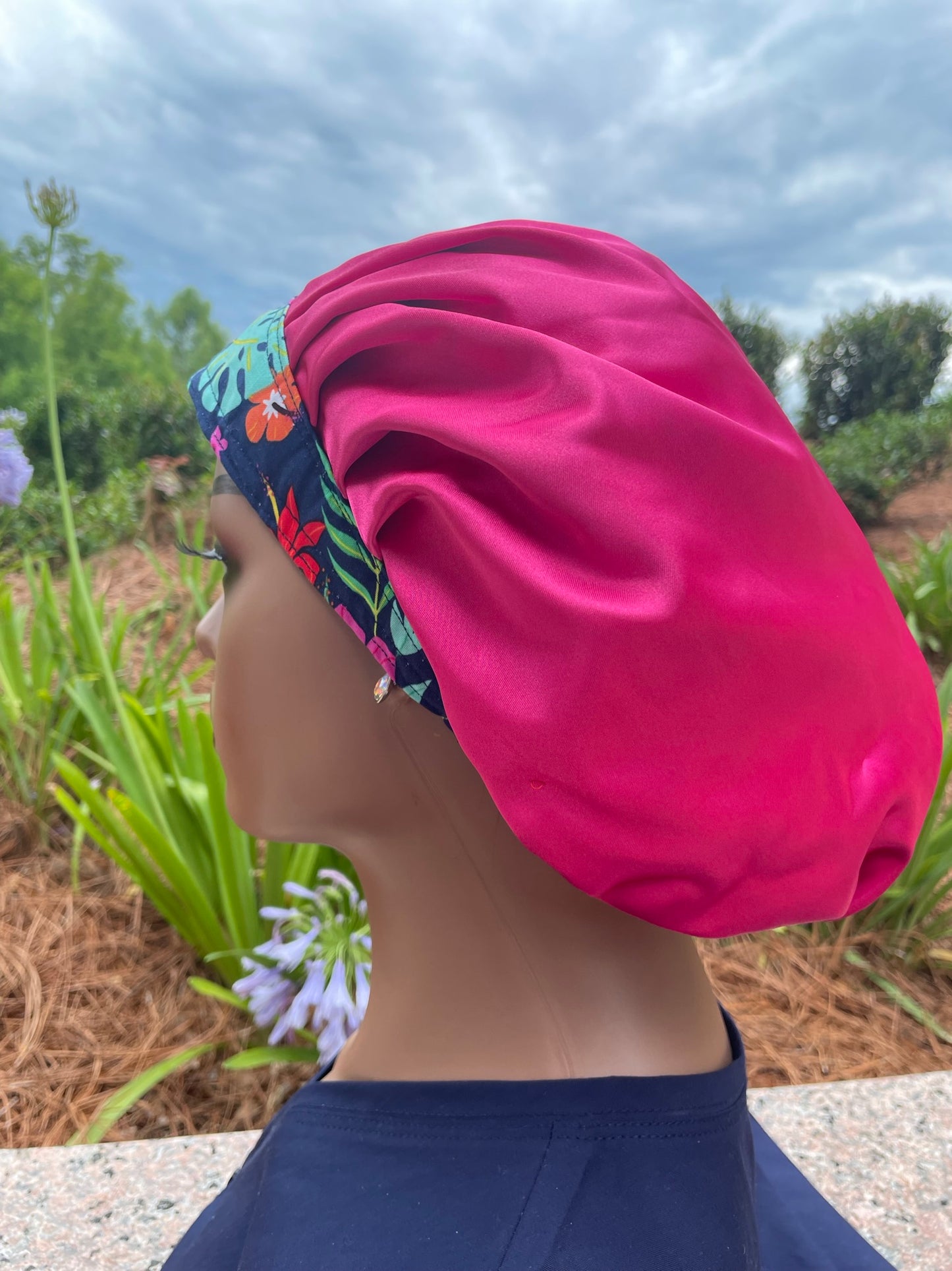 Tropical Scrub Cap-Satin Lined