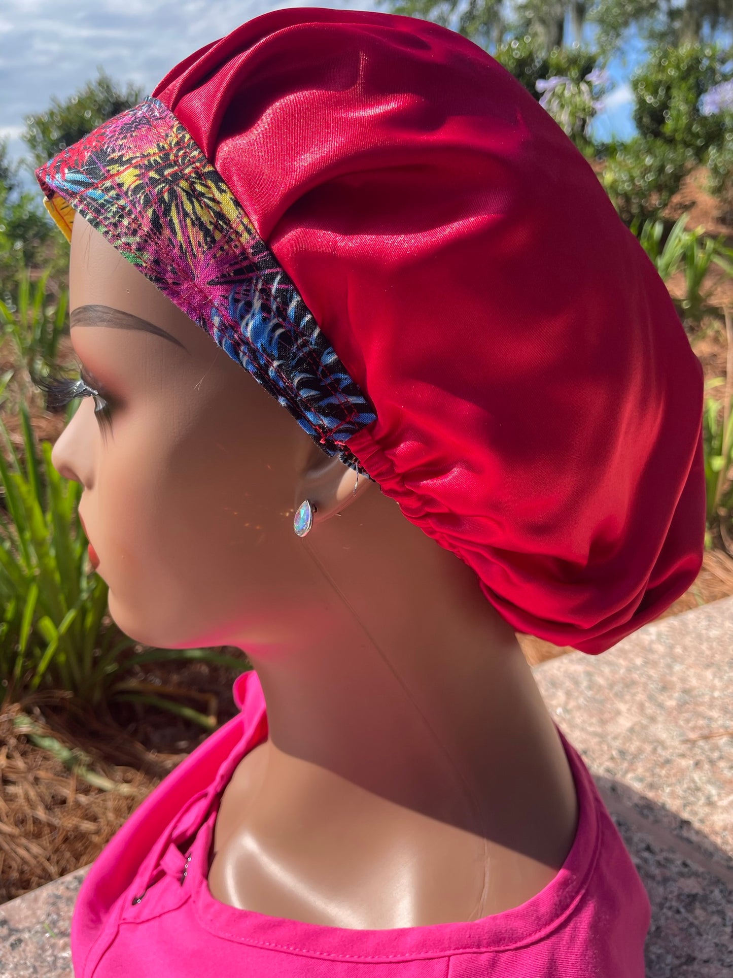 Colorburst Scrub Cap-Satin Lined