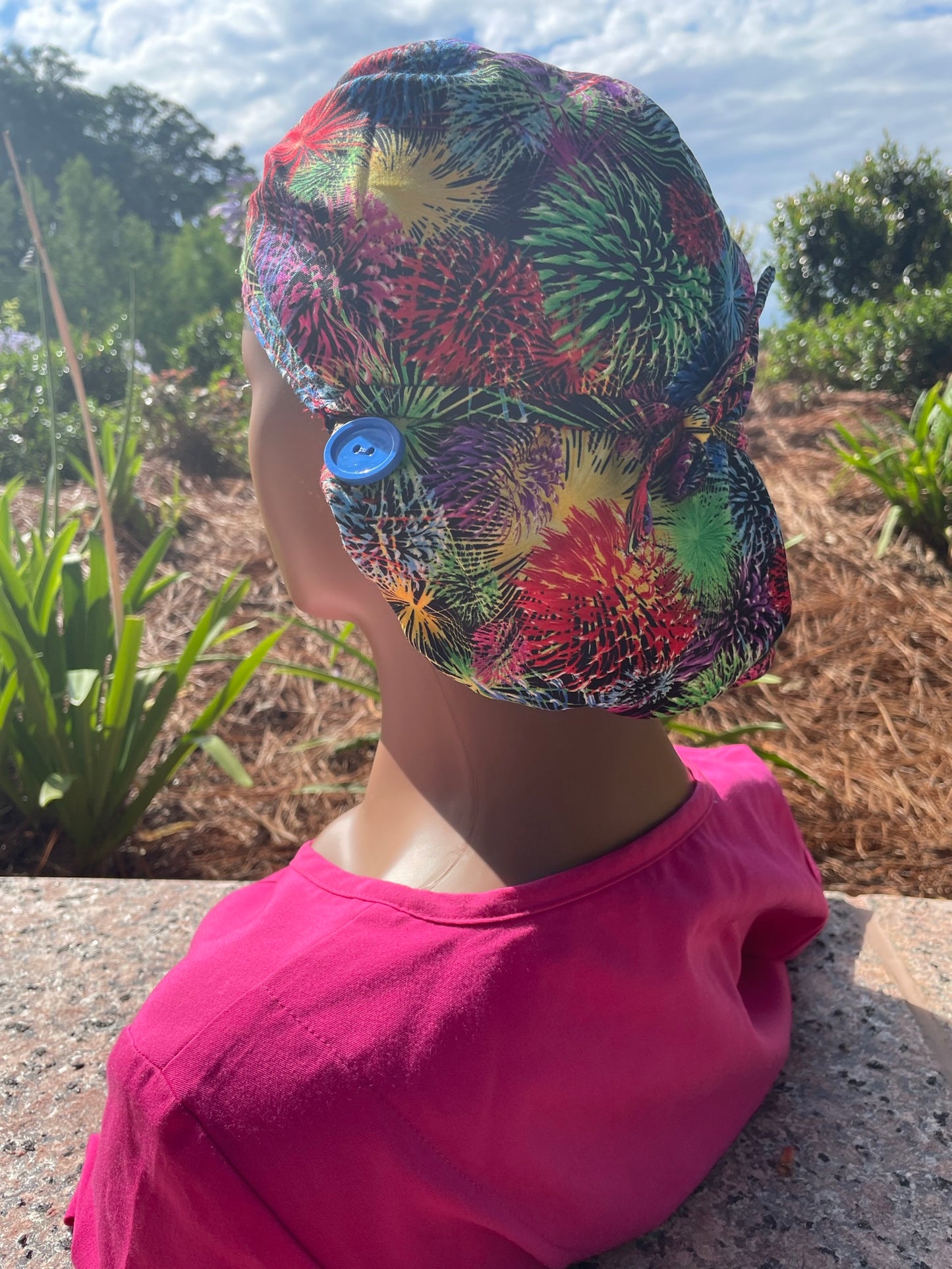Colorburst Scrub Cap-Satin Lined