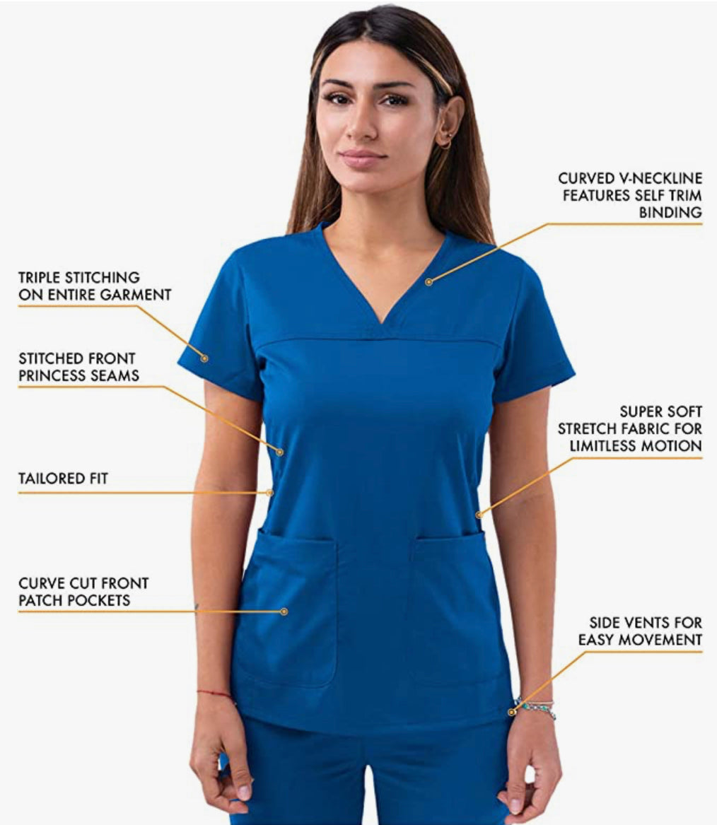 ADAR Pro Women’s V Neck Scrub Top