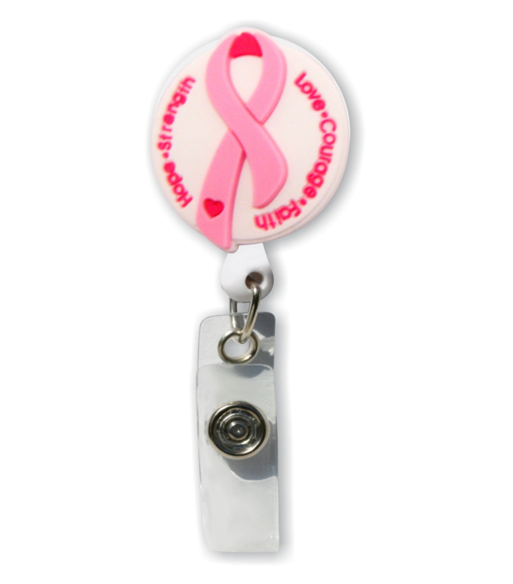 Pink Ribbon - Smart Charms Badge Reel