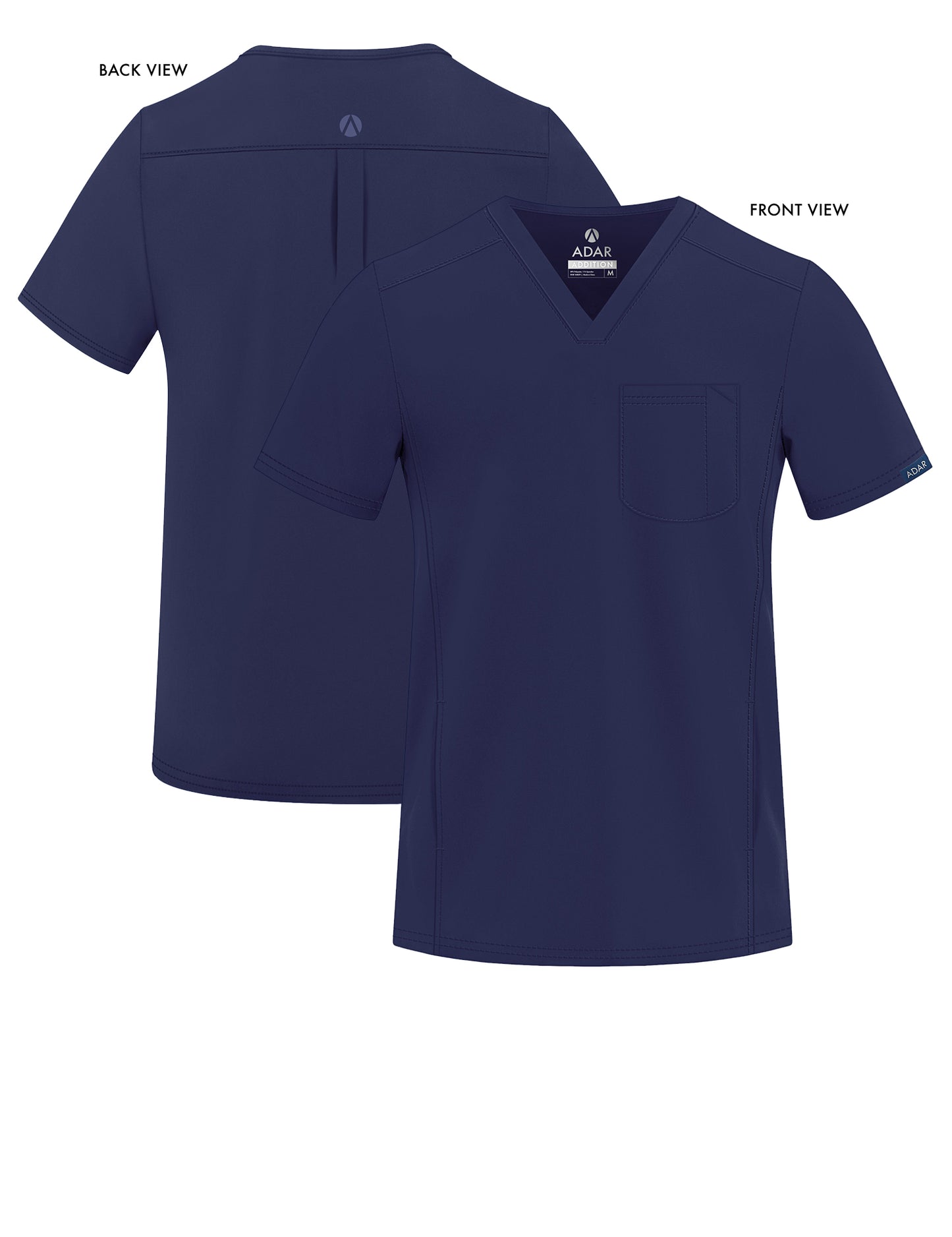 ADAR Addition Men's Modern Multi-pocket V-Neck Scrub Top (A6010)