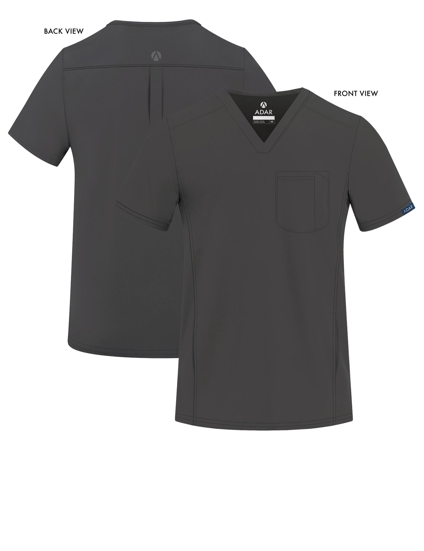 ADAR Addition Men's Modern Multi-pocket V-Neck Scrub Top (A6010)