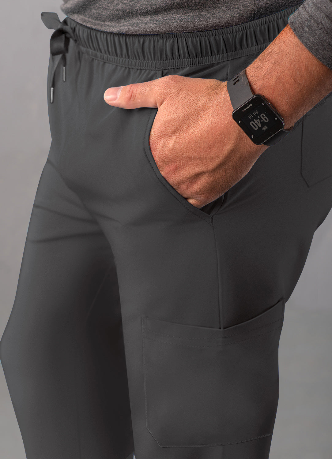 ADAR Addition Men's Slim Leg Cargo Drawstring Pant (A6106)