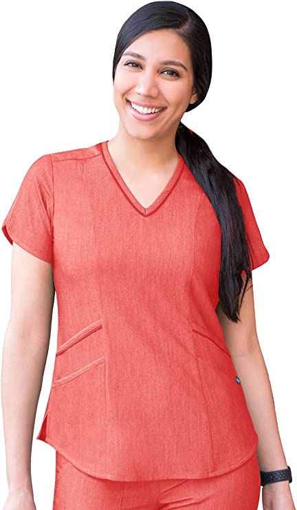 ADAR Pro Women's Tailored V Neck Scrub Top (P7002)