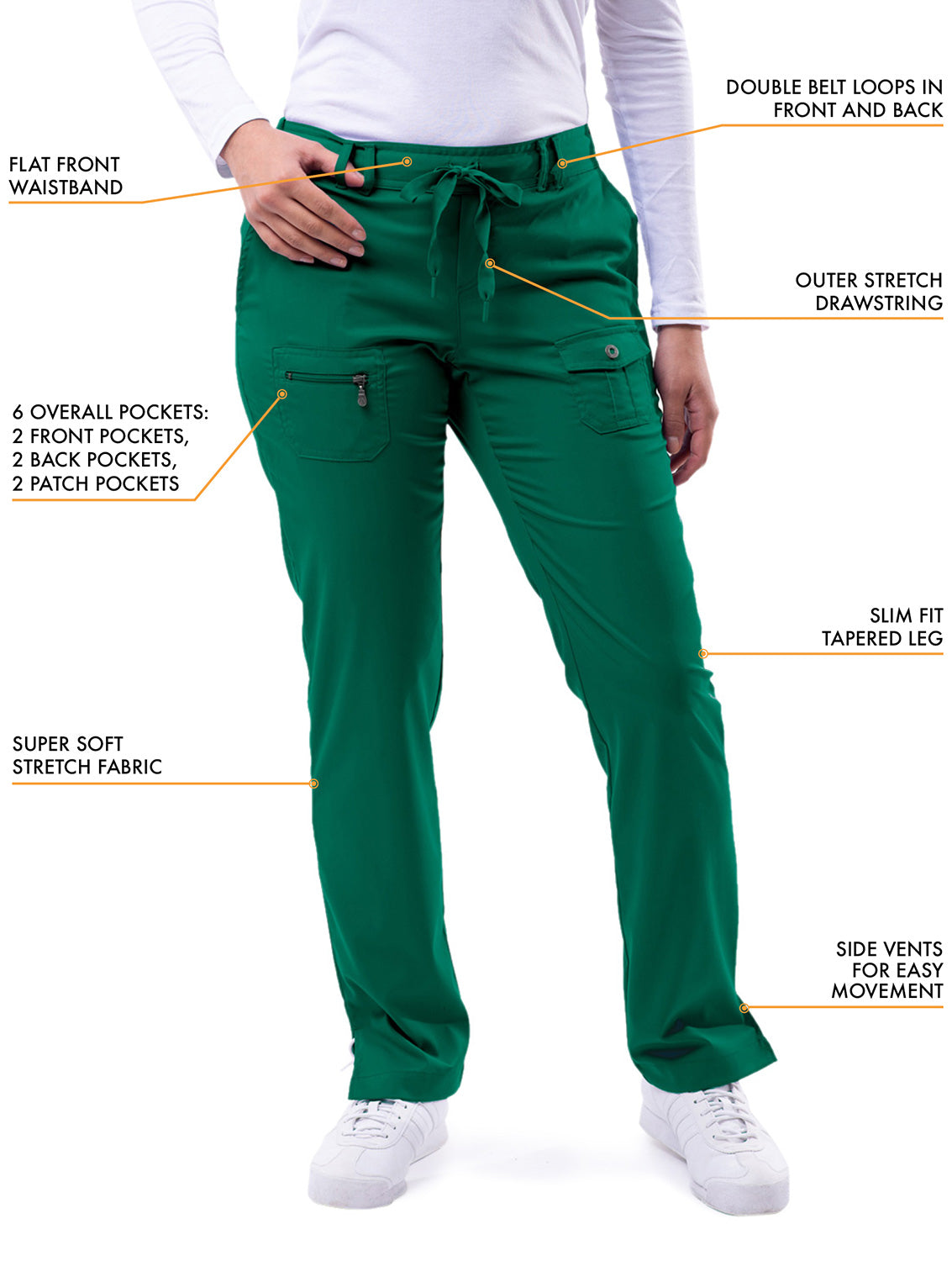 ADAR Pro Women’s Slim Fit 6 Pocket Pant (P4100)