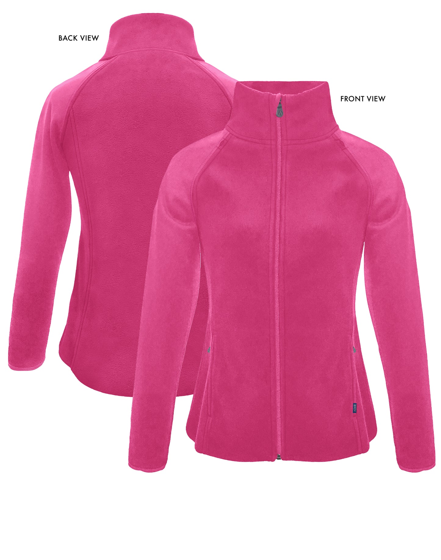 ADAR Pro Womens Performance Full Zip Bonded Fleece Jacket (P7202)