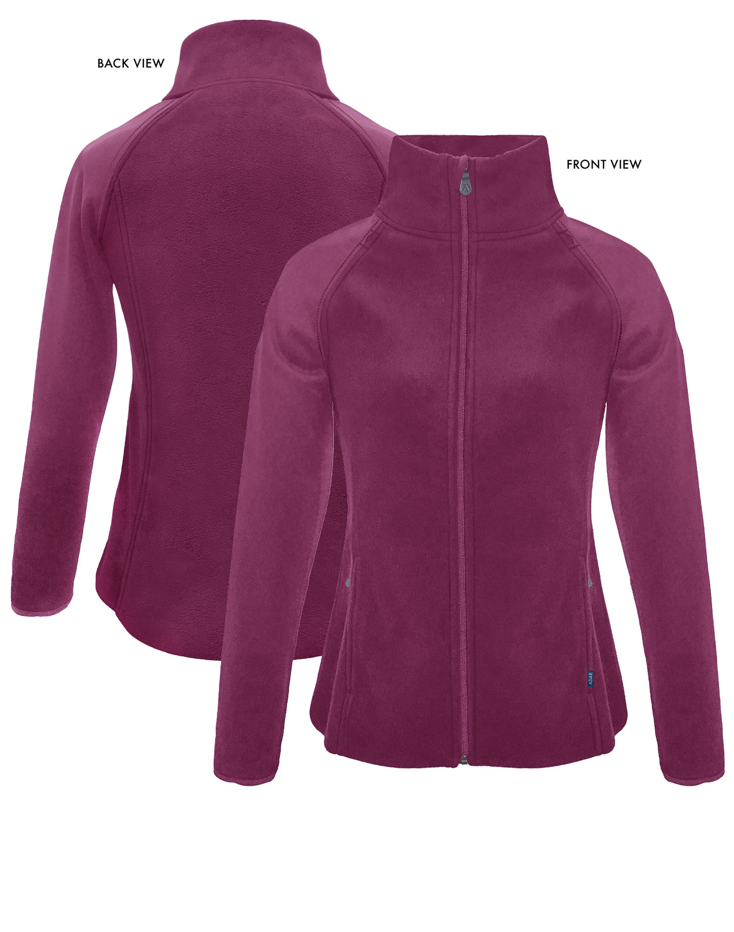 ADAR Pro Womens Performance Full Zip Bonded Fleece Jacket (P7202)