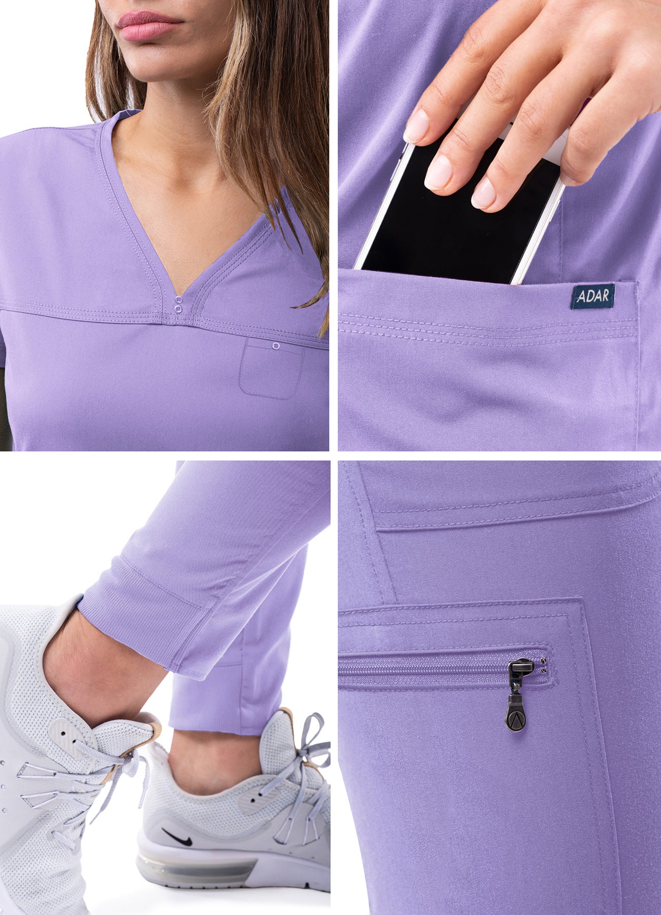 ADAR Pro Women's Movement Booster Jogger Scrub Set (p9400)
