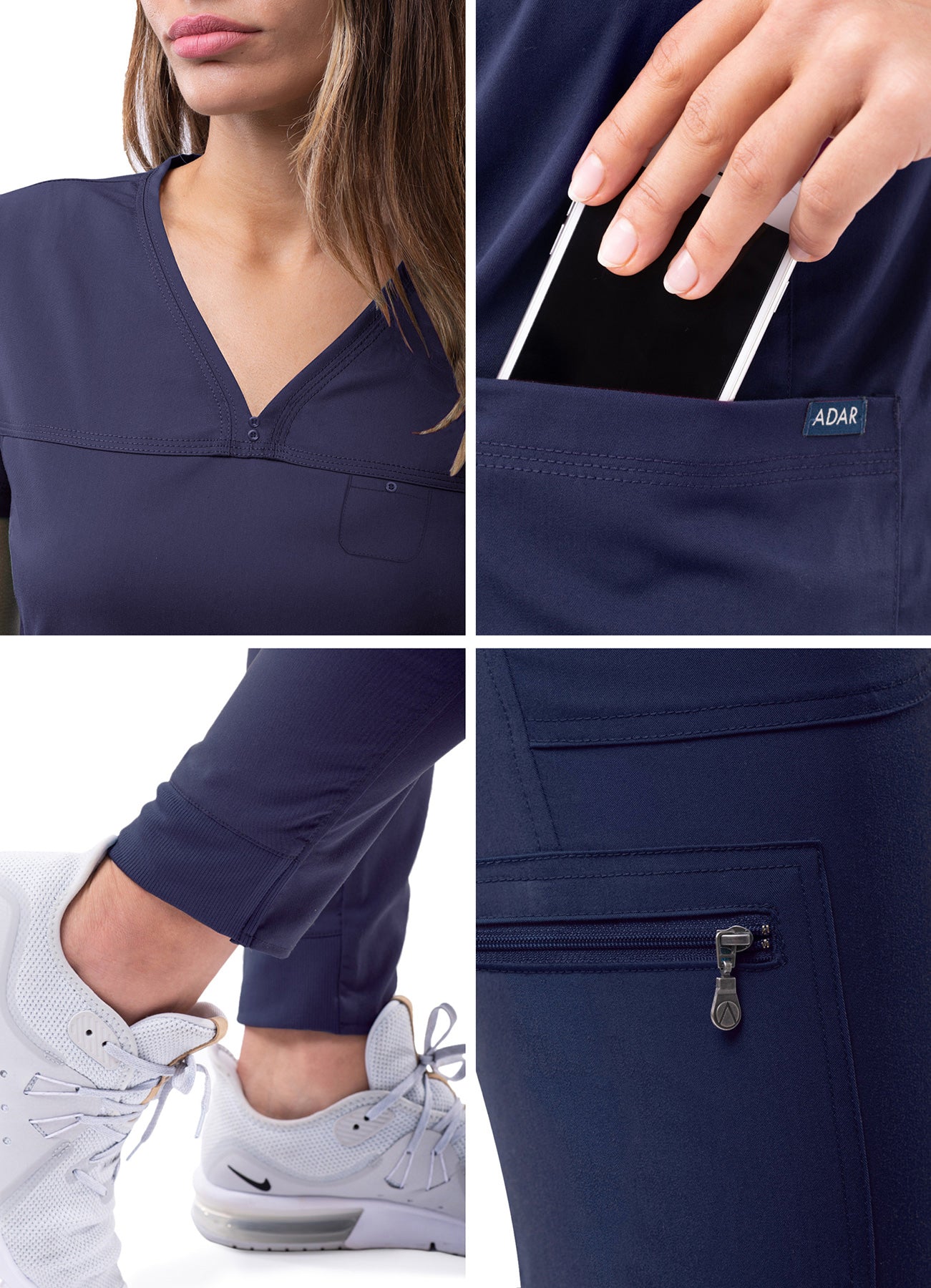 ADAR Pro Women's Movement Booster Jogger Scrub Set (p9400)