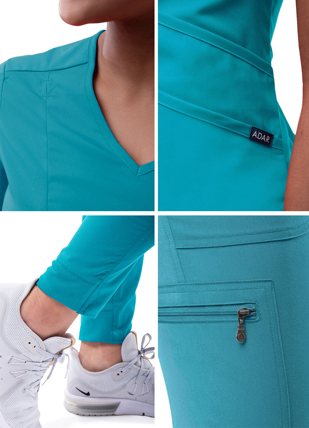ADAR Pro Women's Modern Athletic Jogger Scrub Set (P9500)