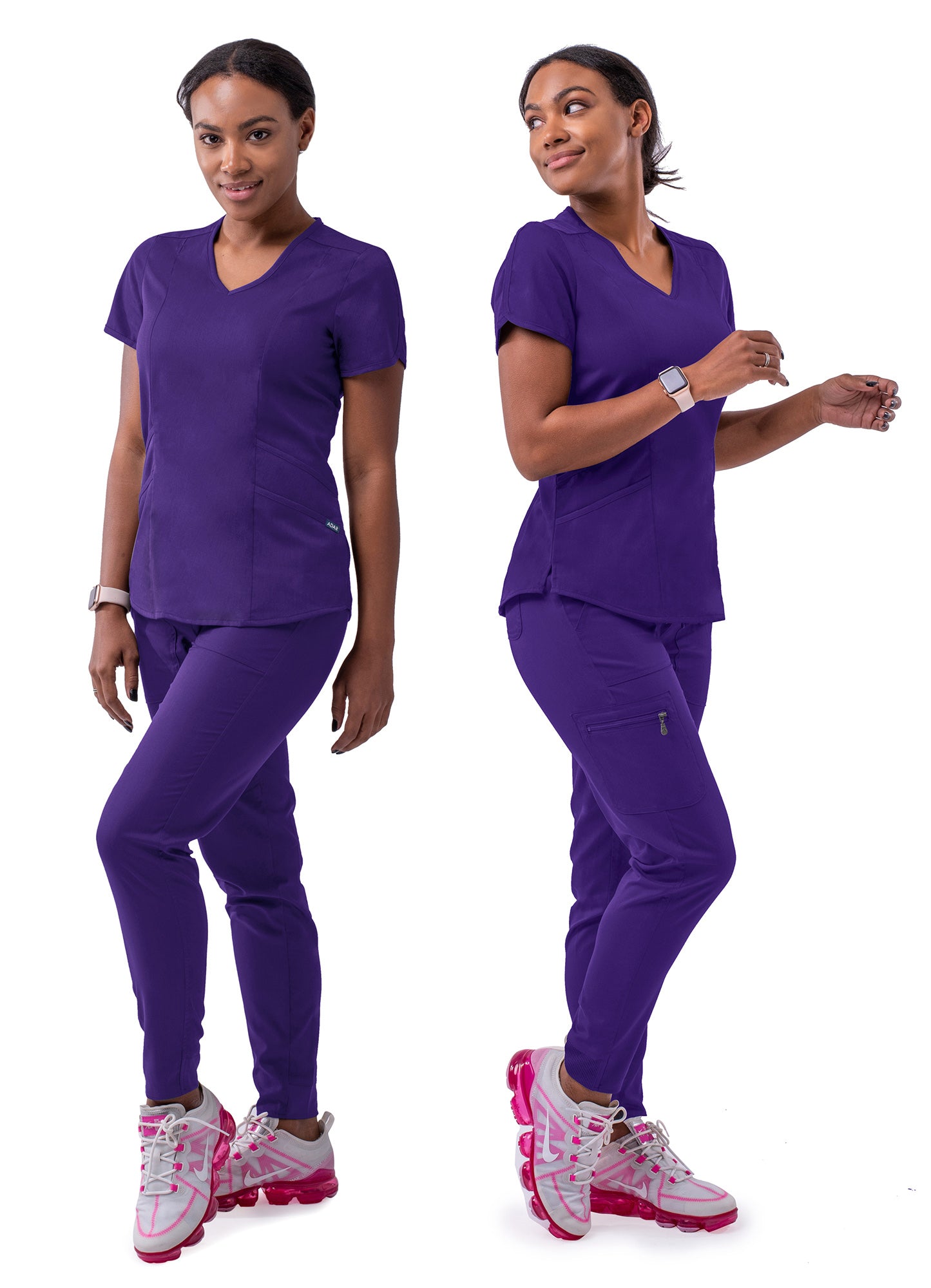 ADAR Pro Women's Modern Athletic Jogger Scrub Set (P9500)