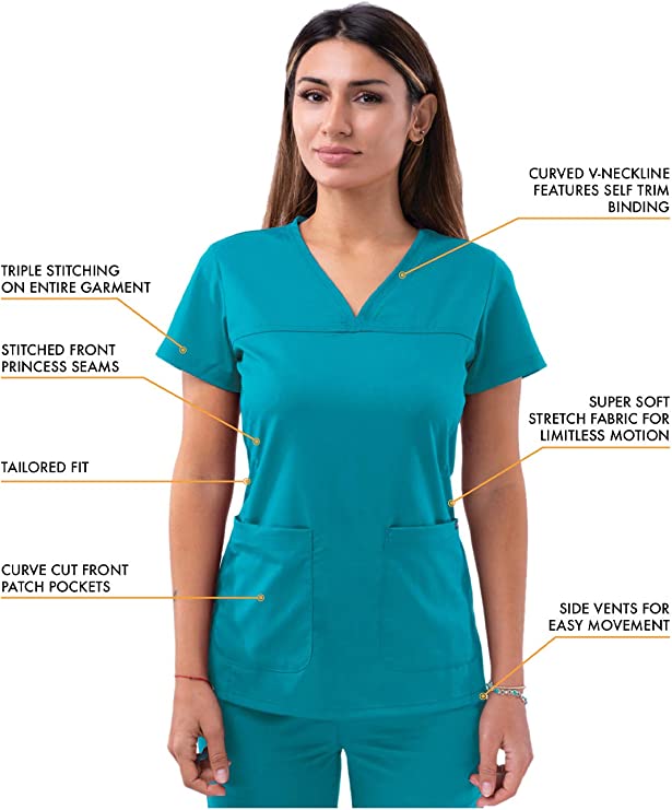 ADAR Pro Women's Sweetheart V-Neck Top (P4210)