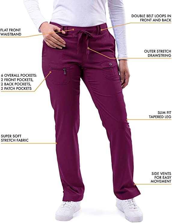 ADAR Pro Women’s Slim Fit 6 Pocket Pant (P4100)
