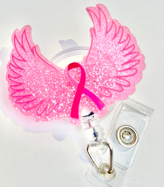 Pink Wings Badge Reel