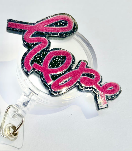 Pink HOPE Badge Reel