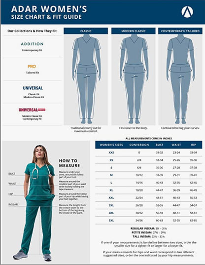 ADAR Pro Women’s Tailored V Neck Scrub Top