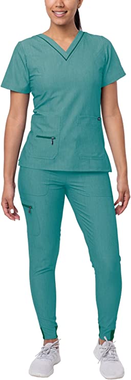 ADAR Pro Women's Tailored V Neck Scrub Top (P4212)