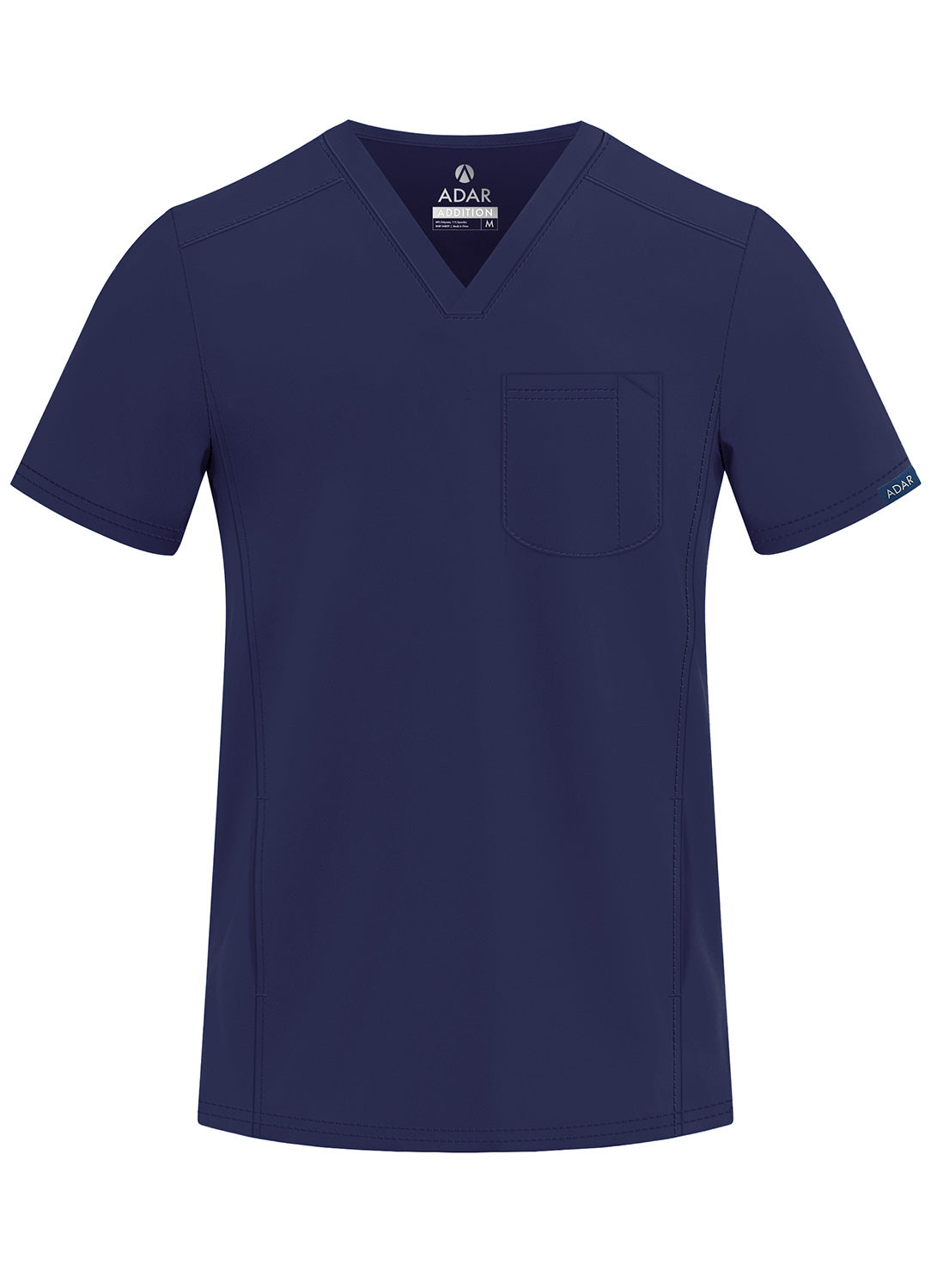 ADAR Addition Men's Modern Multi-pocket V-Neck Scrub Top (A6010)