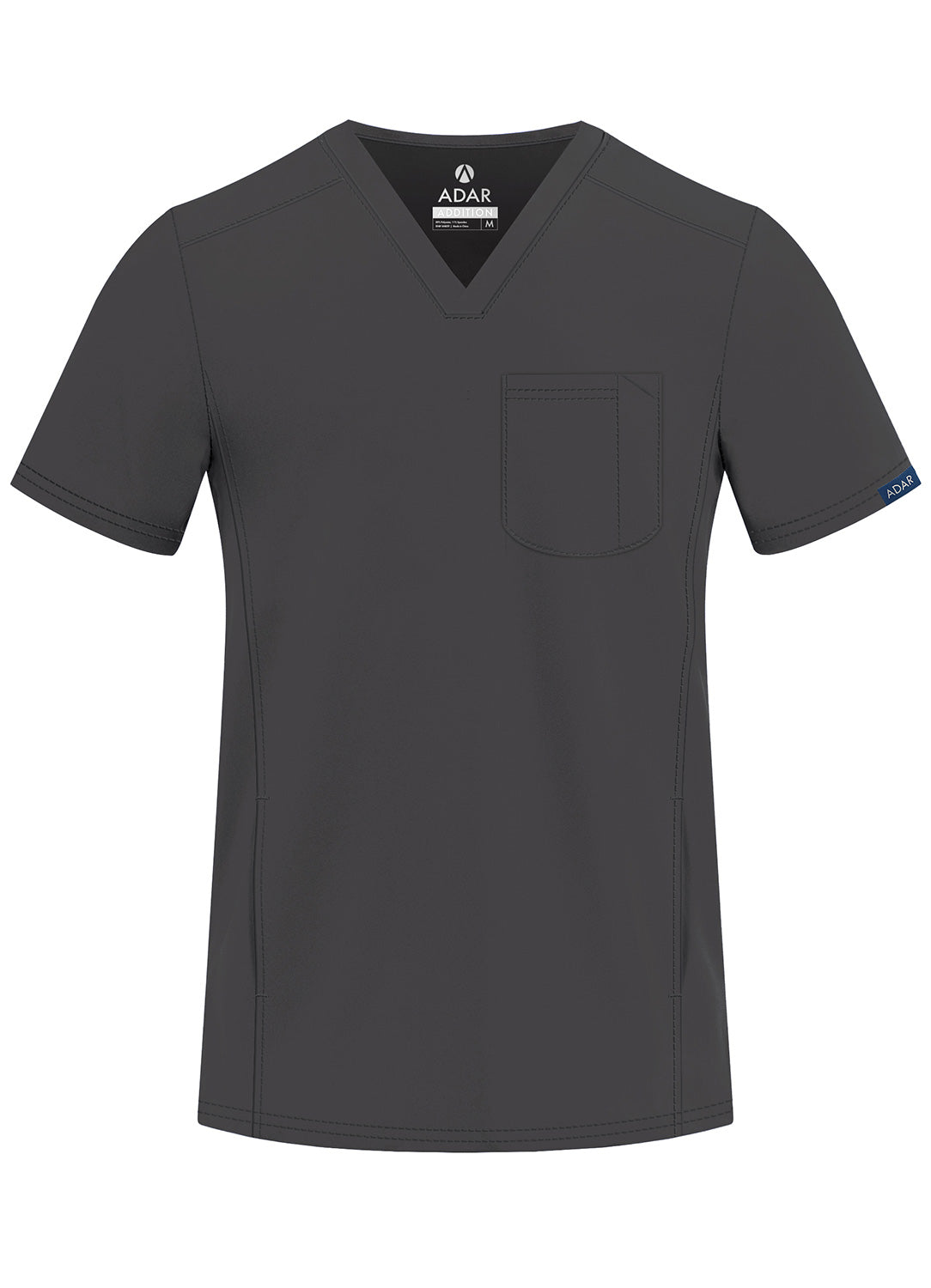 ADAR Addition Men's Modern Multi-pocket V-Neck Scrub Top (A6010)