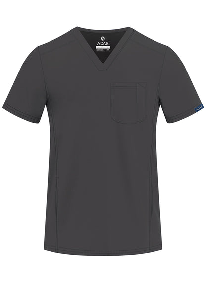 ADAR Addition Men's Modern Multi-pocket V-Neck Scrub Top (A6010)
