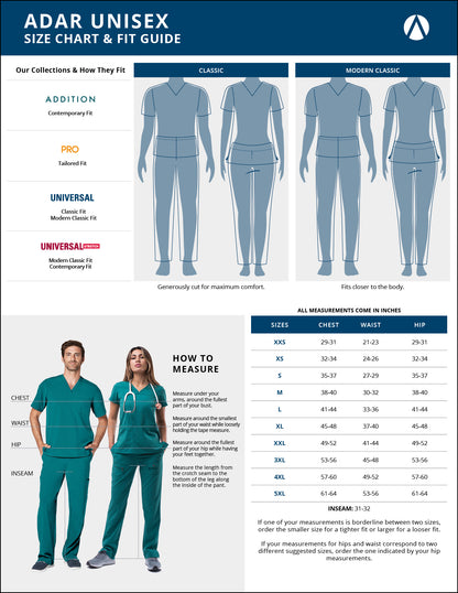Adar Universal STRETCH Unisex 36" Snap Front Lab Coat
