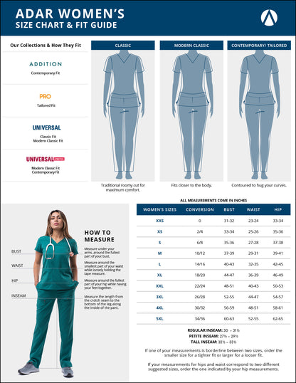ADAR Pro Women's Movement Booster Jogger Scrub Set (P4402)