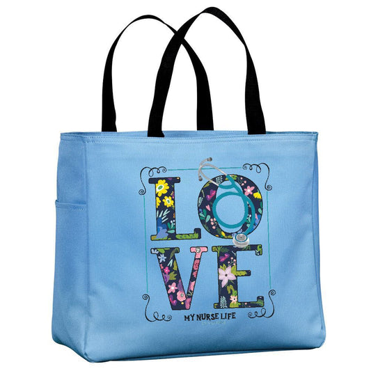 Navy Love Tote Bag