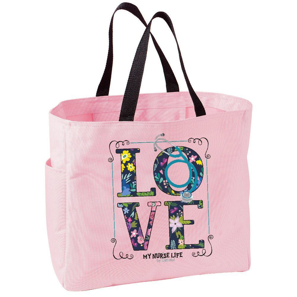 Navy Love Tote Bag