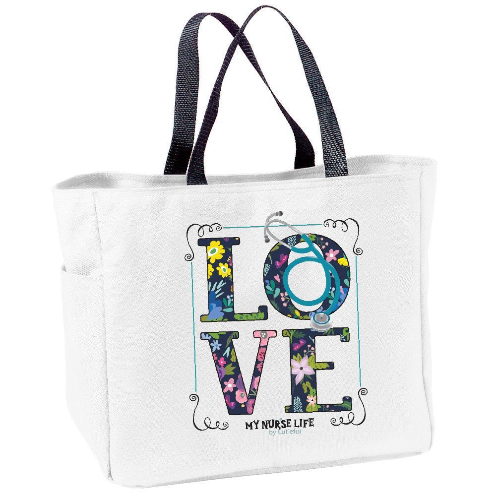 Navy Love Tote Bag