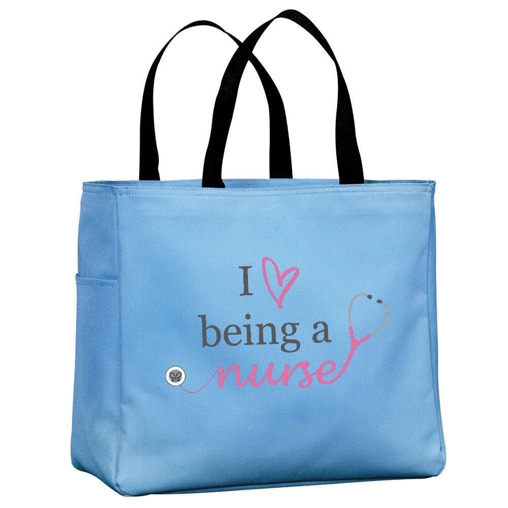 I Love Nursing Tote Bag