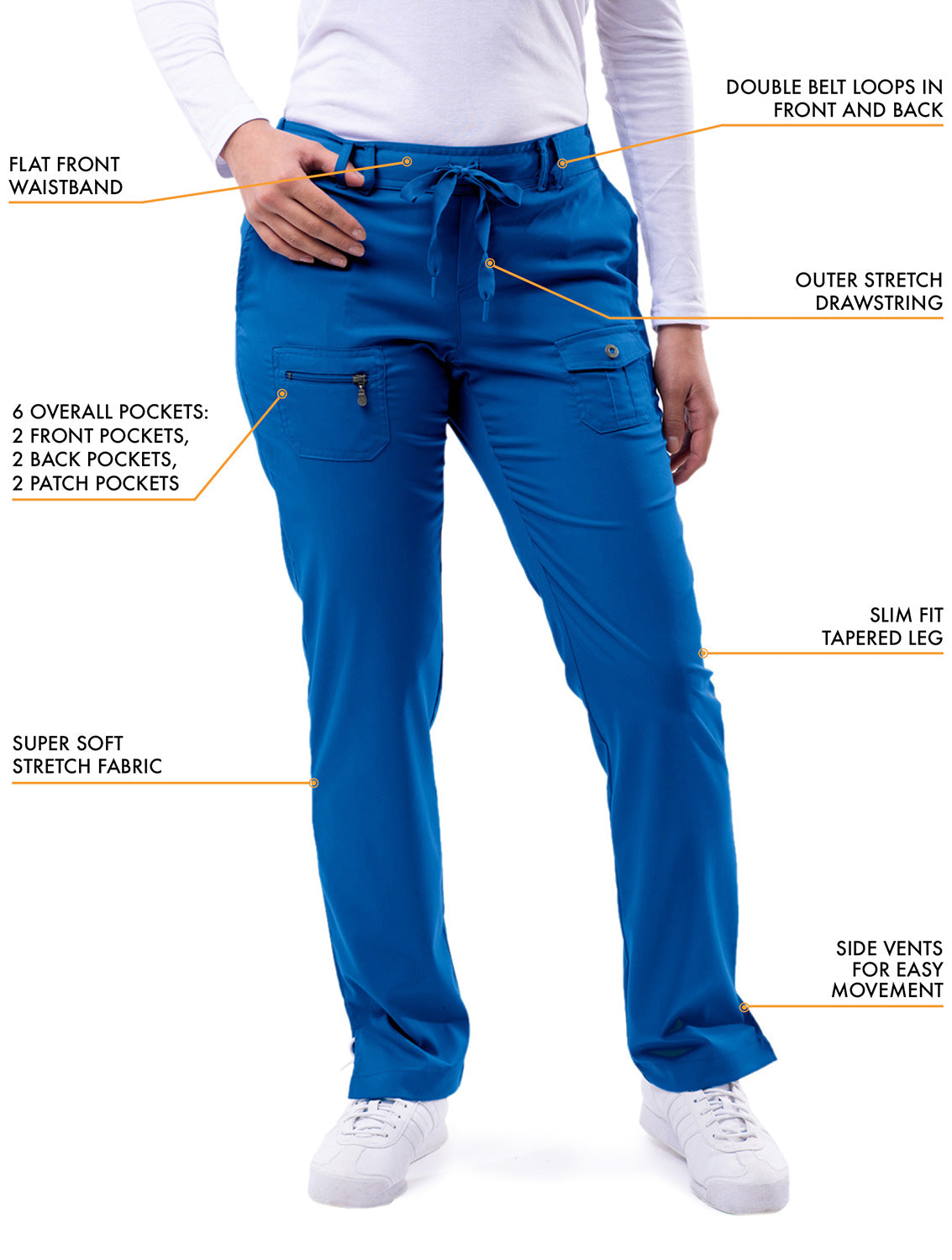 ADAR Pro Women’s Slim Fit 6 Pocket Pant (P4100)