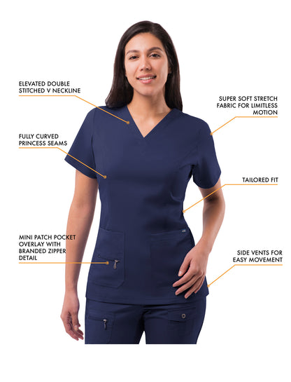 ADAR Pro Womens Elevated V-neck Scrub Top (P4212)