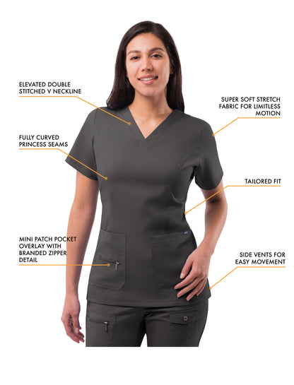 ADAR Pro Womens Elevated V-neck Scrub Top (P4212)