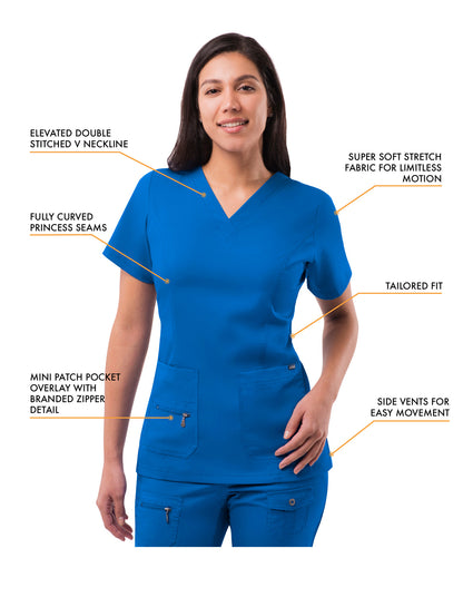 ADAR Pro Womens Elevated V-neck Scrub Top (P4212)