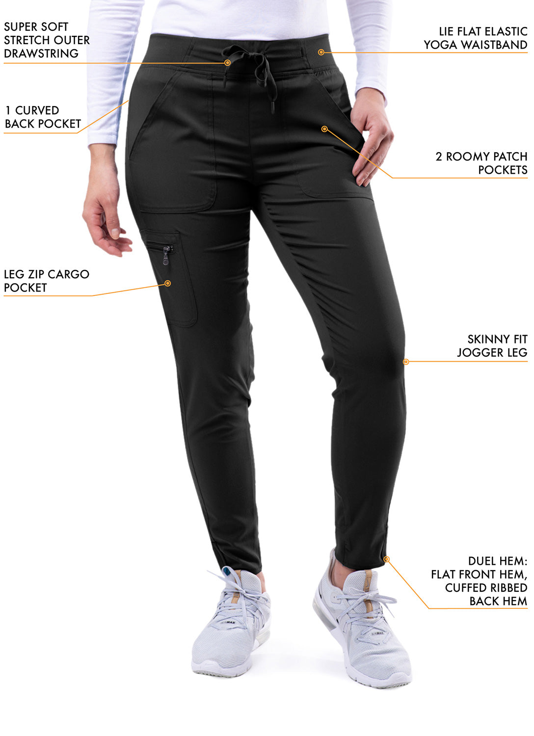 ADAR Pro Women's Modern Athletic Jogger Scrub Set (P9500)