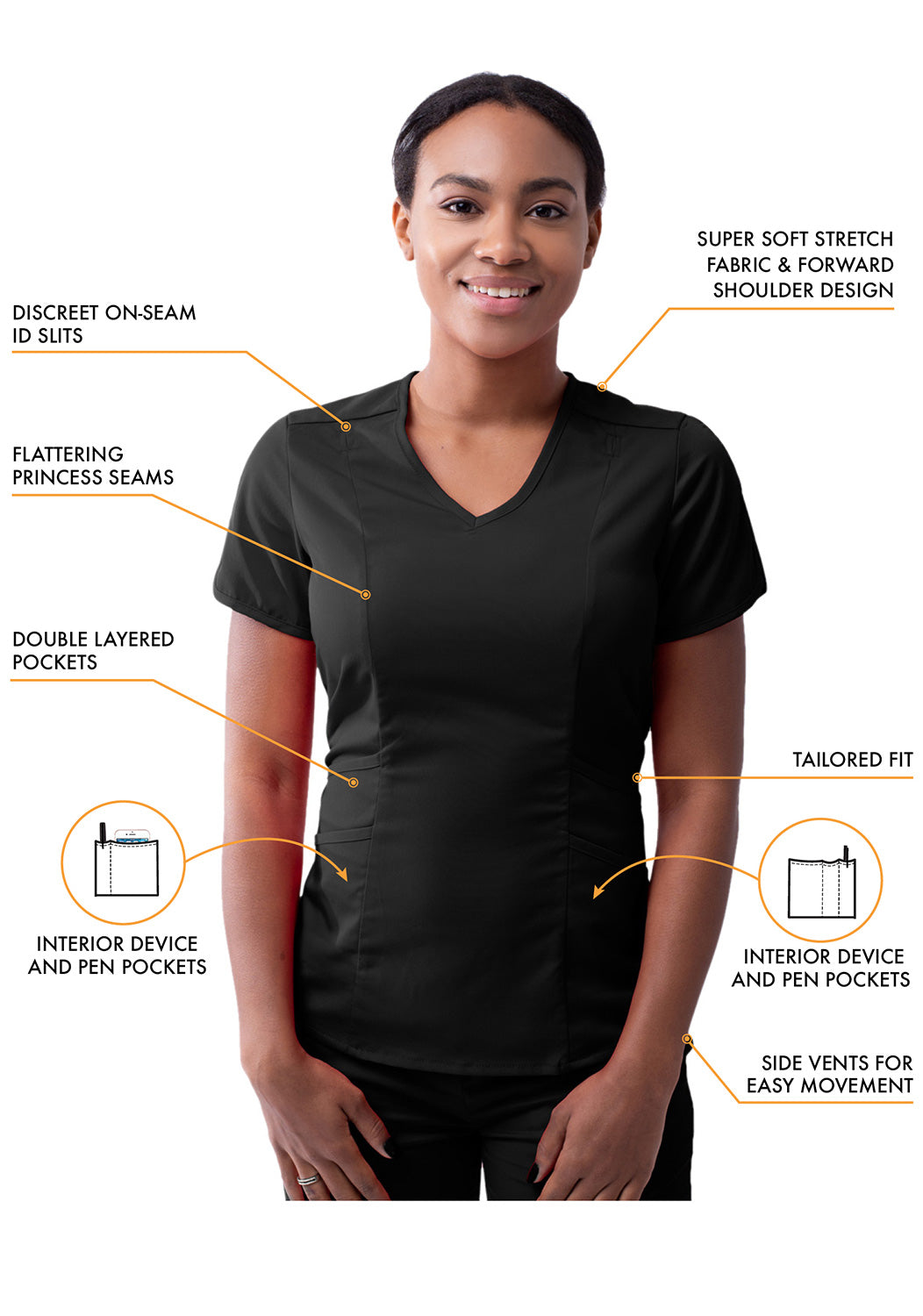 ADAR Pro Women's Modern Athletic Jogger Scrub Set (P9500)