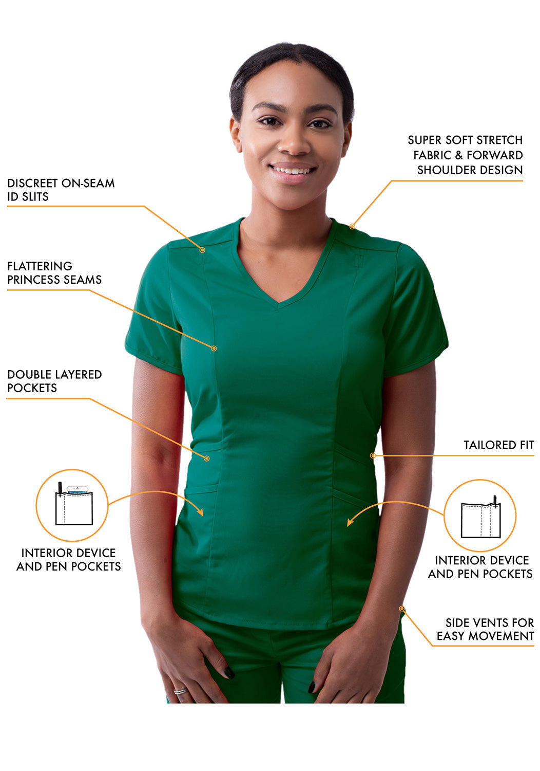 ADAR Pro Women's Modern Athletic Jogger Scrub Set (P9500)