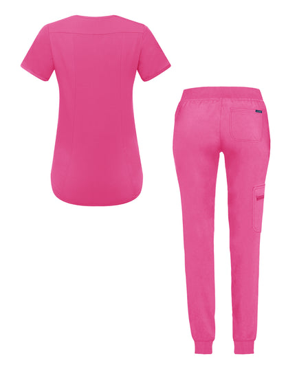 ADAR Pro Women's Modern Athletic Jogger Scrub Set (P9500)