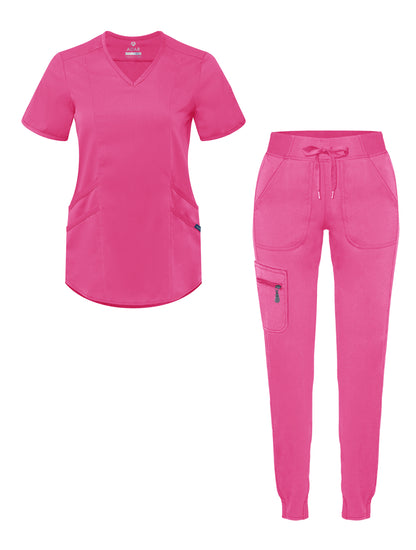 ADAR Pro Women's Modern Athletic Jogger Scrub Set (P9500)