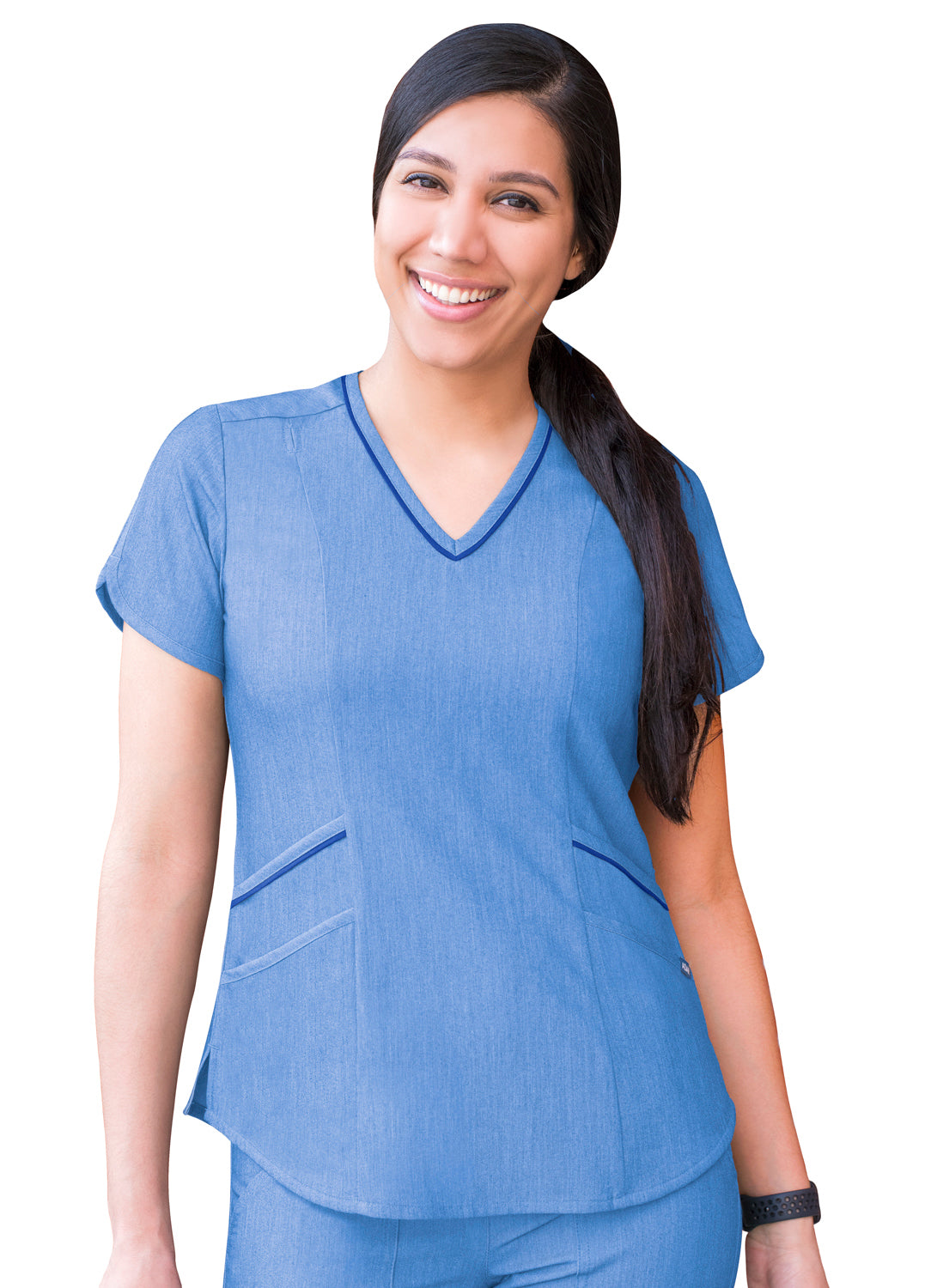 ADAR Pro Women's Tailored V Neck Scrub Top (P7002)