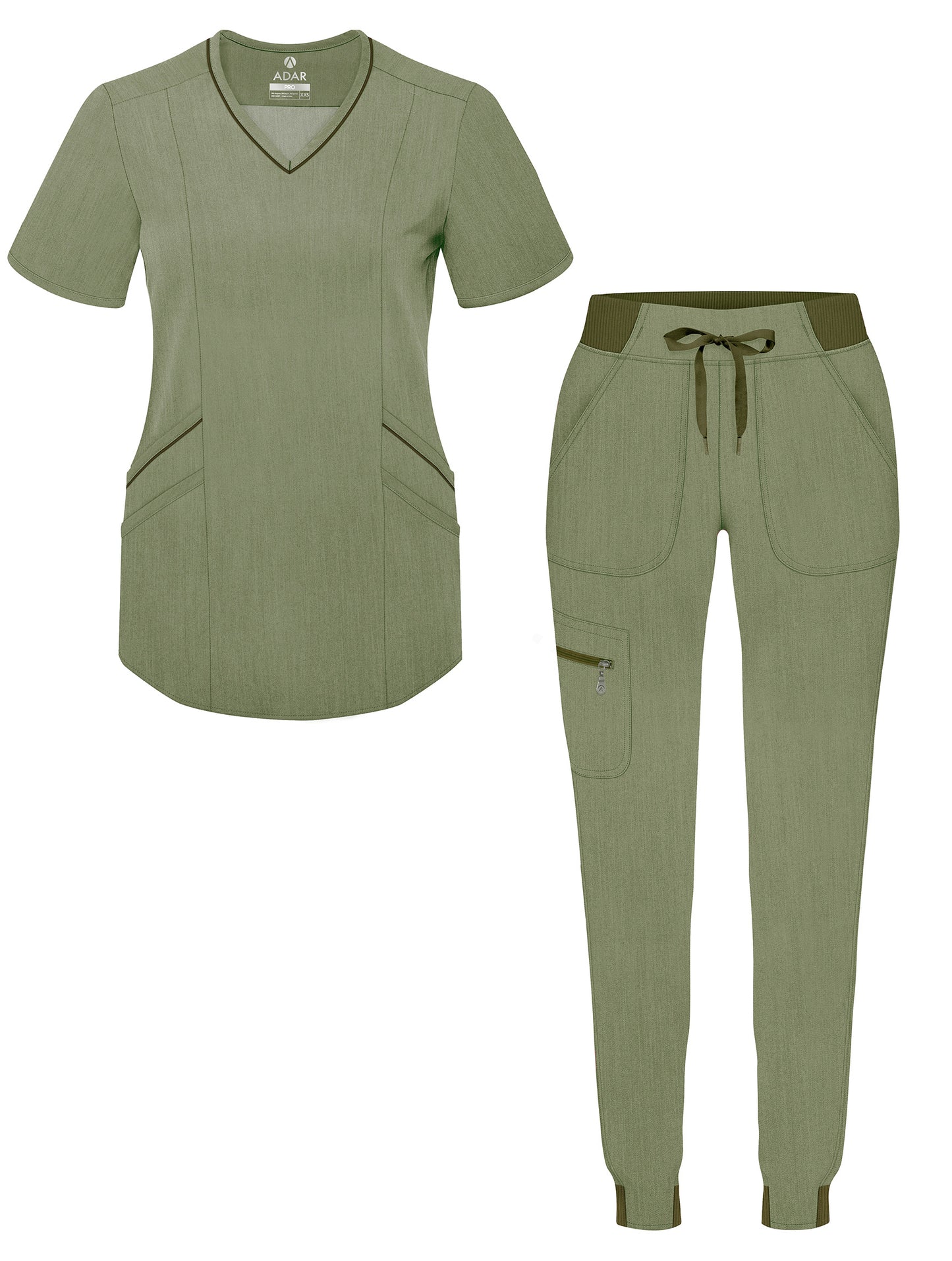 ADAR Pro Women's Tailored V Neck Scrub Top (P7002)