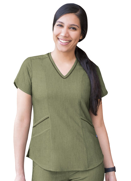 ADAR Pro Women's Tailored V Neck Scrub Top (P7002)